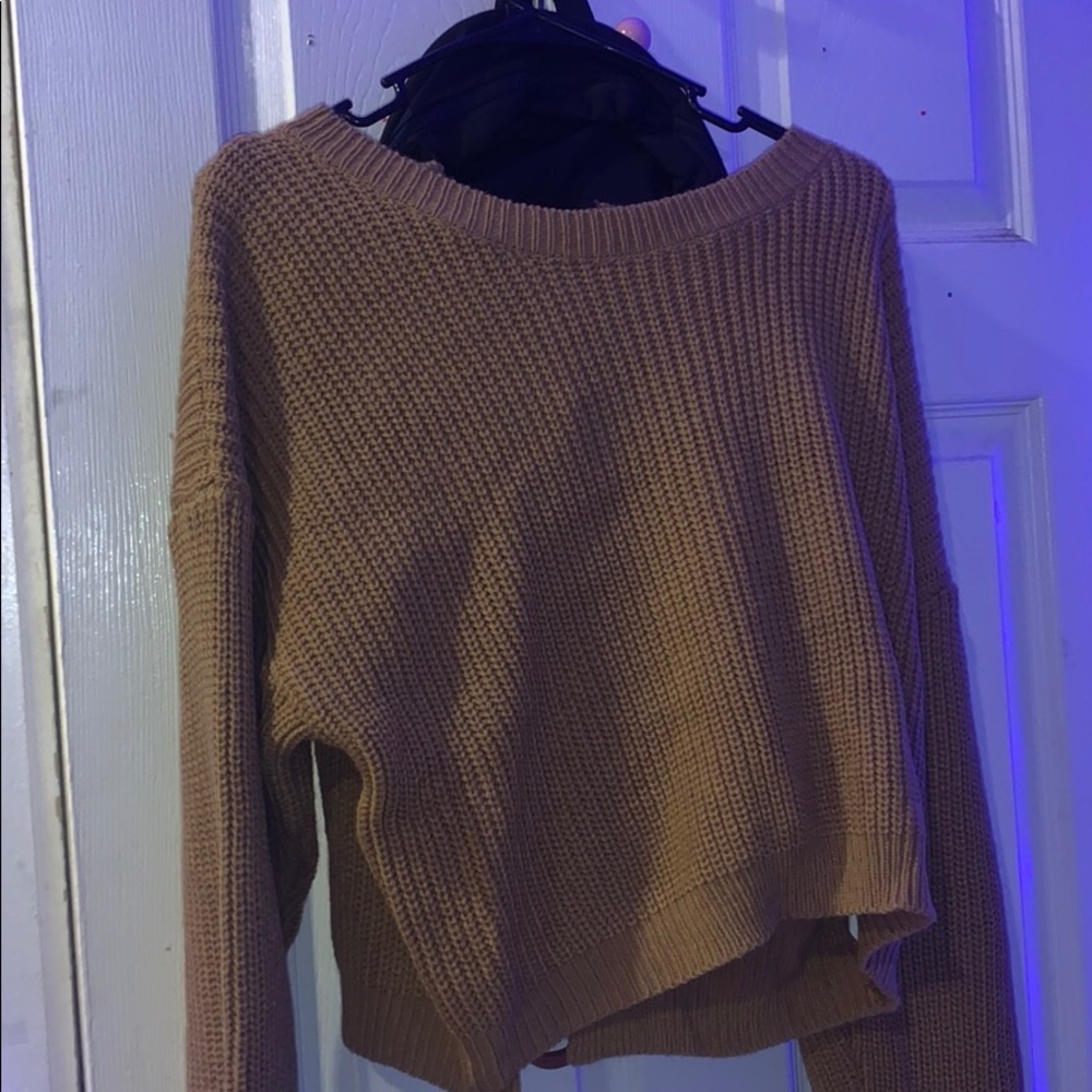 A beige comfy sweater